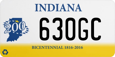 IN license plate 630GC