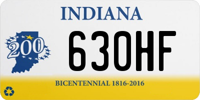 IN license plate 630HF