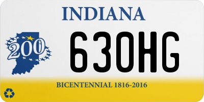 IN license plate 630HG