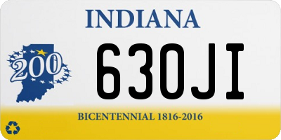 IN license plate 630JI