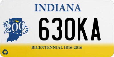 IN license plate 630KA