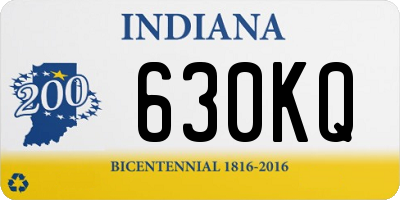 IN license plate 630KQ