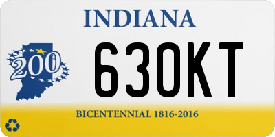 IN license plate 630KT