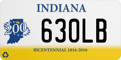 IN license plate 630LB