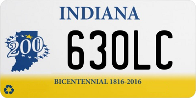 IN license plate 630LC