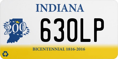 IN license plate 630LP