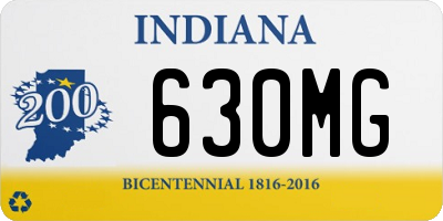 IN license plate 630MG