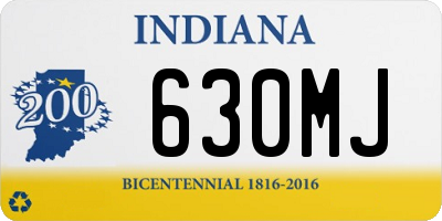 IN license plate 630MJ