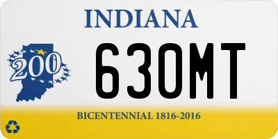 IN license plate 630MT