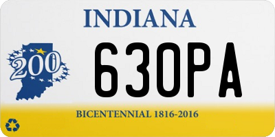 IN license plate 630PA