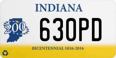 IN license plate 630PD