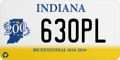 IN license plate 630PL