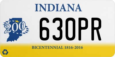 IN license plate 630PR