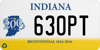 IN license plate 630PT