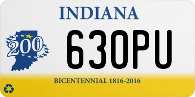 IN license plate 630PU
