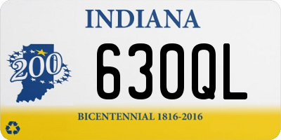 IN license plate 630QL