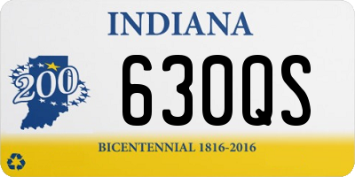 IN license plate 630QS