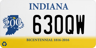 IN license plate 630QW