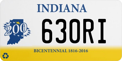 IN license plate 630RI