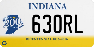 IN license plate 630RL