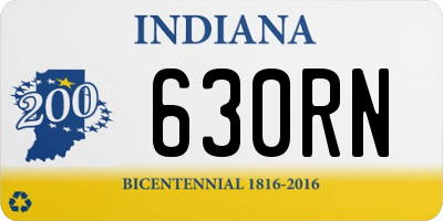 IN license plate 630RN