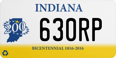 IN license plate 630RP