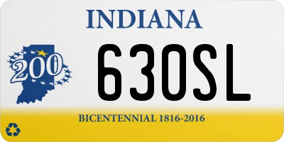 IN license plate 630SL