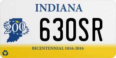 IN license plate 630SR