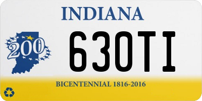 IN license plate 630TI