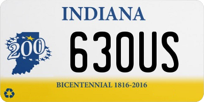 IN license plate 630US