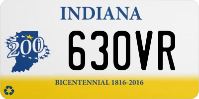 IN license plate 630VR