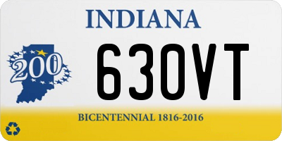 IN license plate 630VT