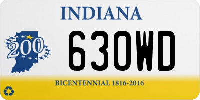 IN license plate 630WD