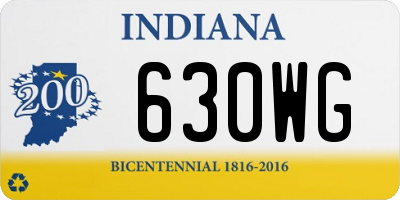 IN license plate 630WG