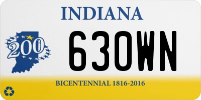 IN license plate 630WN