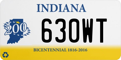 IN license plate 630WT