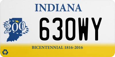 IN license plate 630WY