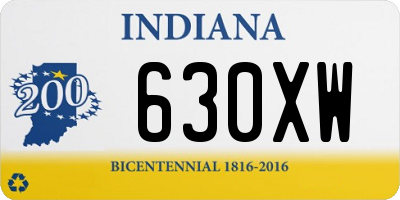 IN license plate 630XW