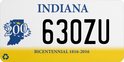 IN license plate 630ZU