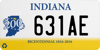 IN license plate 631AE