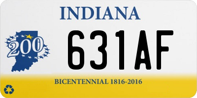IN license plate 631AF
