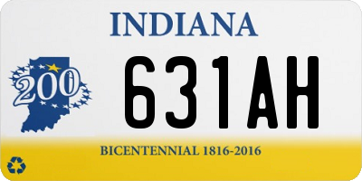 IN license plate 631AH