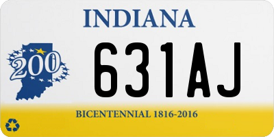 IN license plate 631AJ