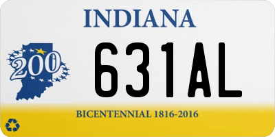 IN license plate 631AL