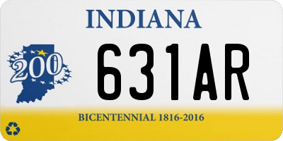 IN license plate 631AR