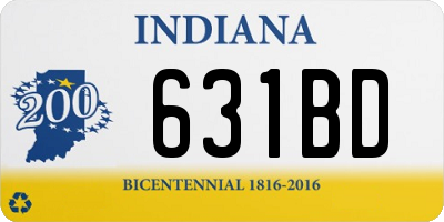 IN license plate 631BD