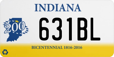 IN license plate 631BL