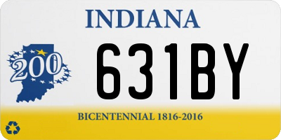 IN license plate 631BY
