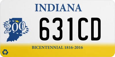 IN license plate 631CD