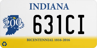 IN license plate 631CI